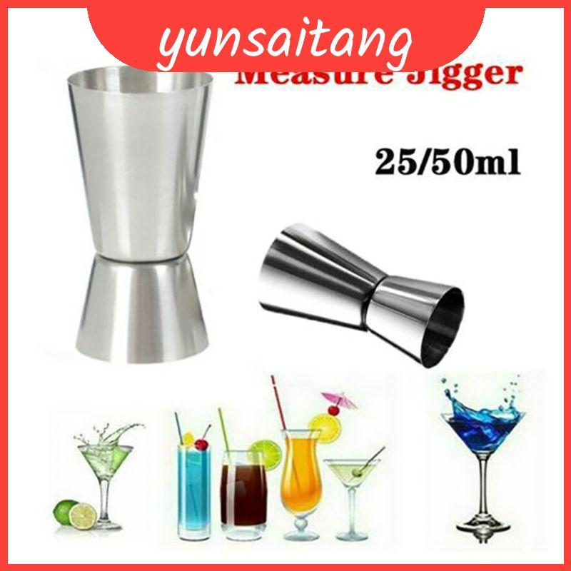 Copo Duplo De Aço Jigger E Único De Medida Com Acabamento Elegante Em Tom Para Coquetéis