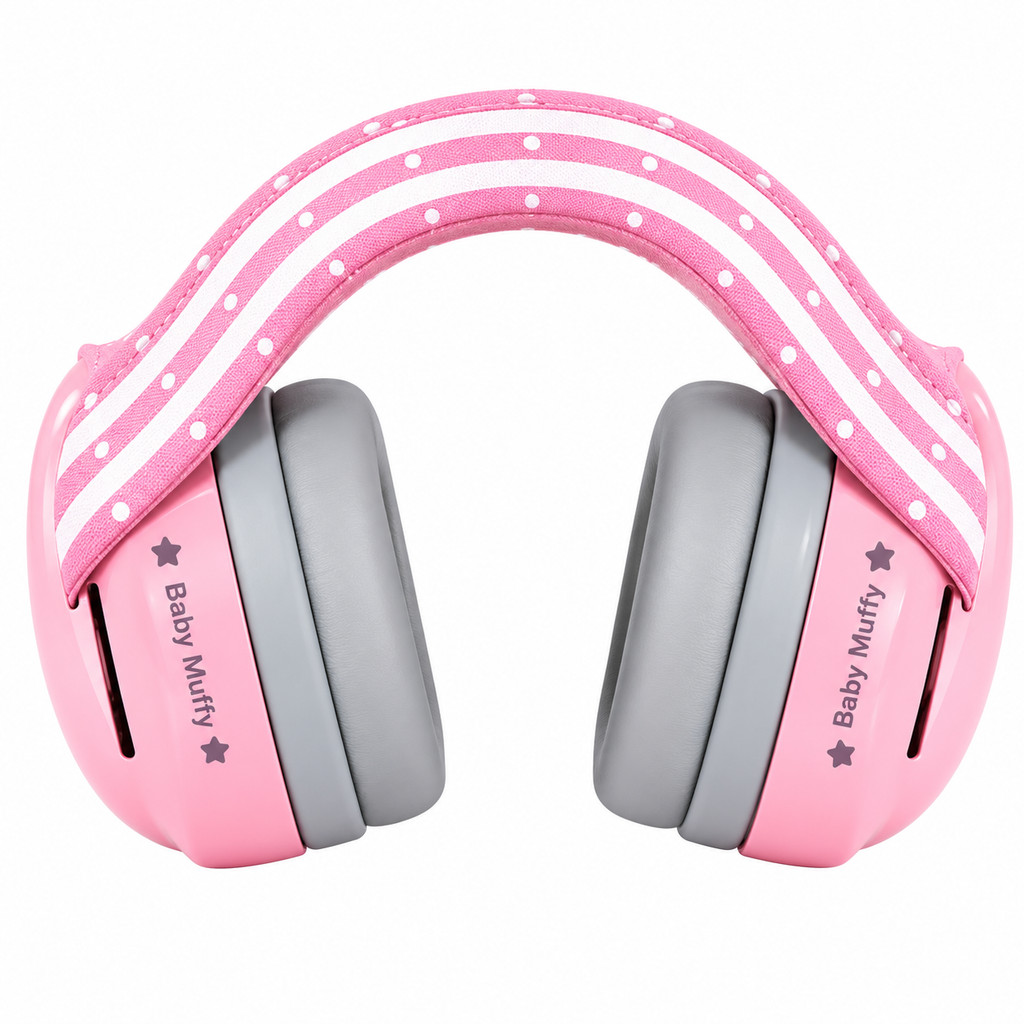 Abafador De Ruído Infantil Bebê Protetor Auricular Antirruído Rosa