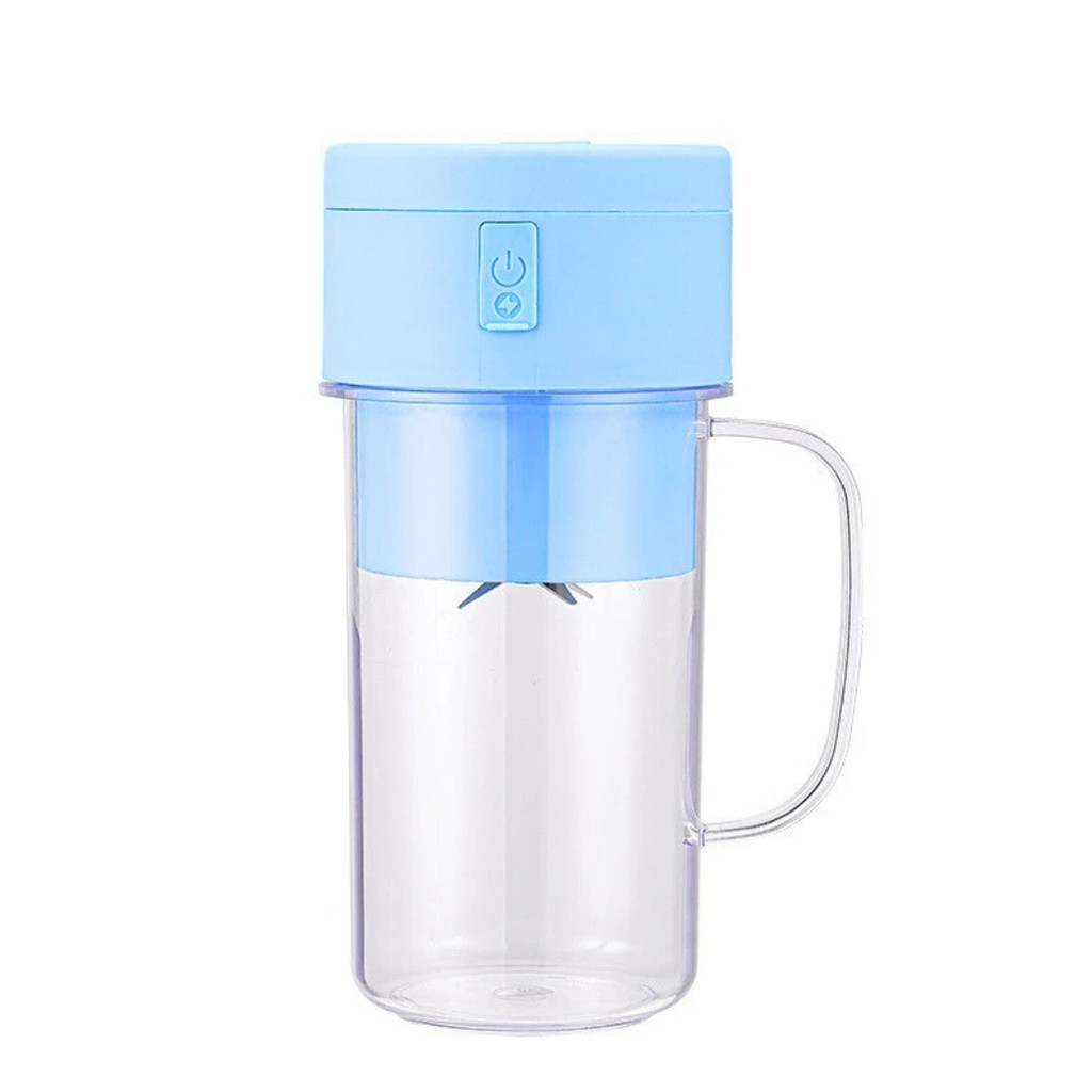 Azul - Copo Caneca Liquidificador em Acrilico Mini Juicer 420ml