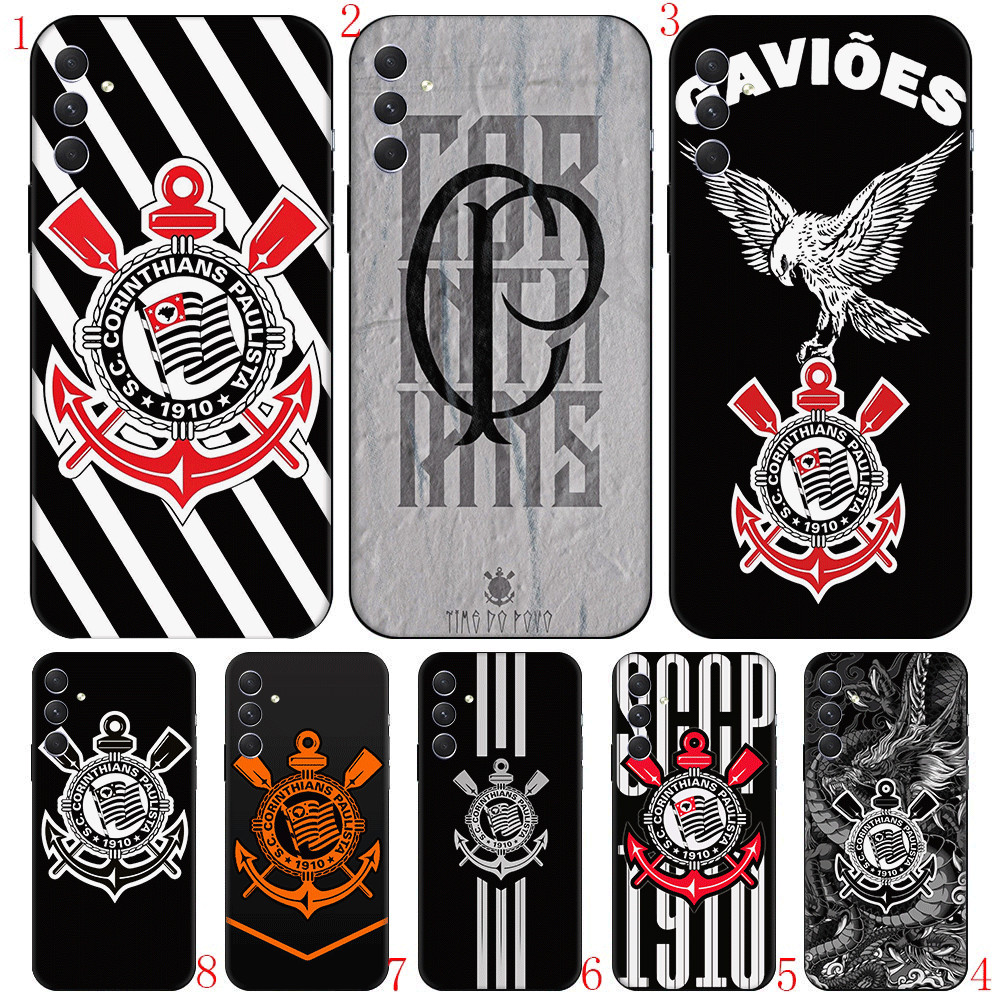 Corinthians Club B10 Para Samsung S6 J730 J2 J5 J7 Pro Prime Core TPU Capa De Telefone De silicone Macio Preto