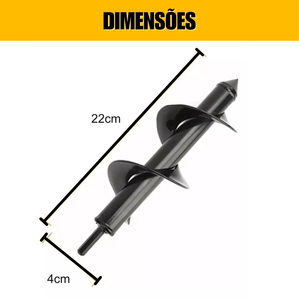 Broca Perfurador Solo Terra Jardim Plantas Espiral De Metal