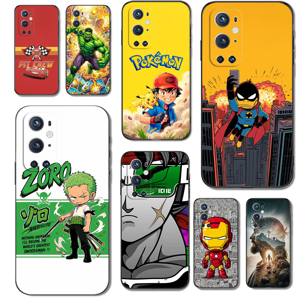 Capa Para oneplus 9 PRO 5G Traseira De Telefone Protetora De Silicone Macio Preto Tpu Jesus Batman Zoro Anime