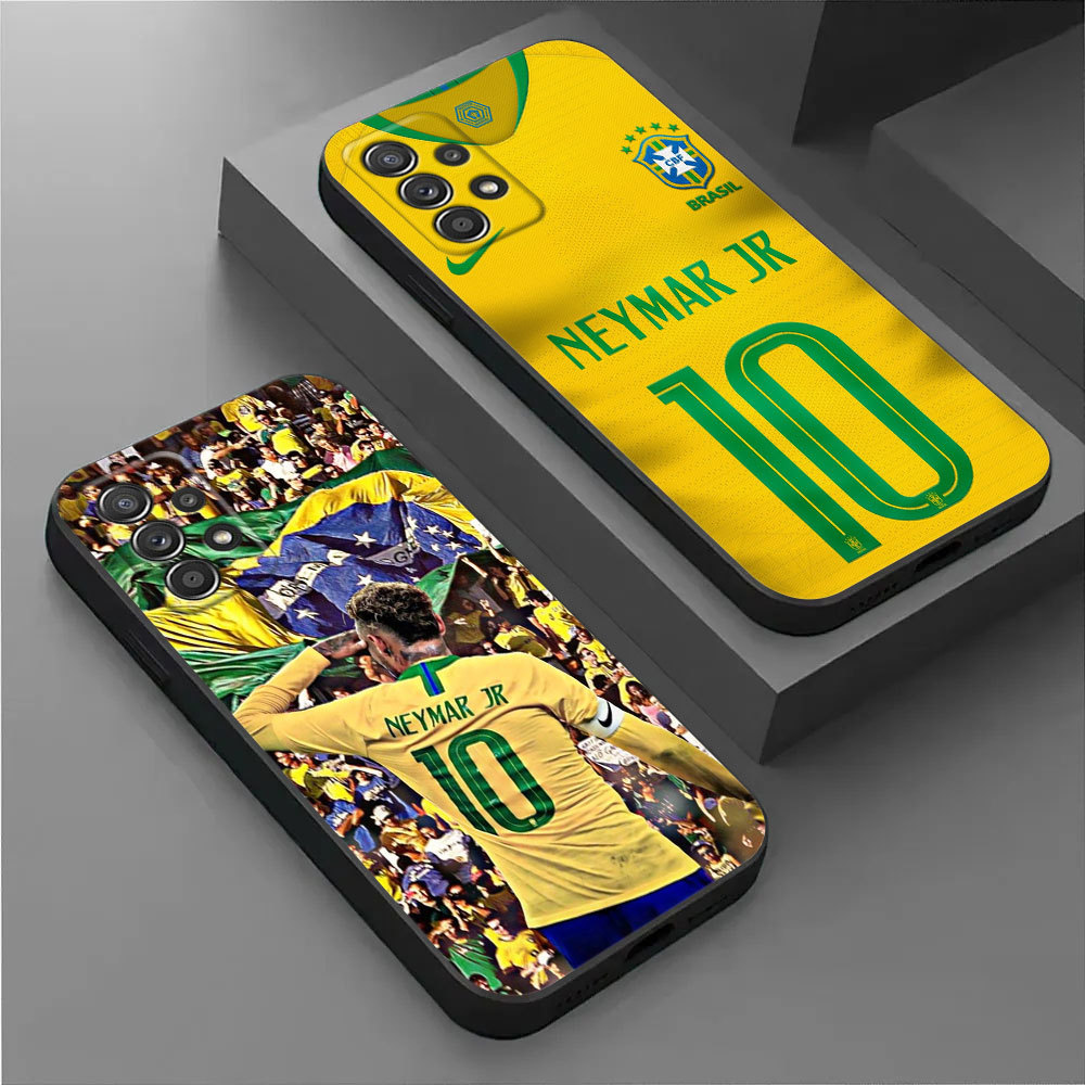 Capa De Camisa Neymars Brasil Número 10 Para Samsung A57 A56 5G A37 A36 A55 A35 A14 A15 A16 A17 A07 A54 A53 A52 A32 A26