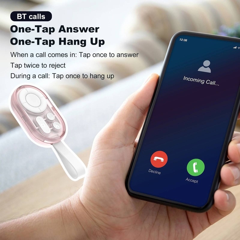 Bluetooth Air Mouse Controle Remoto Smartphone Rolagem Página Turner Telefone Câmera Gravação De Vídeo Obturador Para Ví