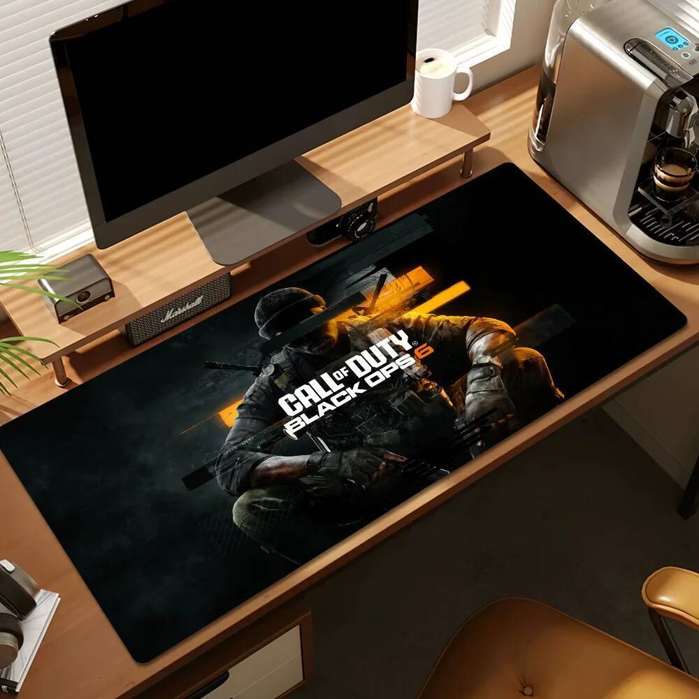 COD Call Of Duty Black Ops 6 Ghost Para PC MousePads Grandes Mesa Gaming Mouse Pad Bordas Costuradas Base De Borracha An