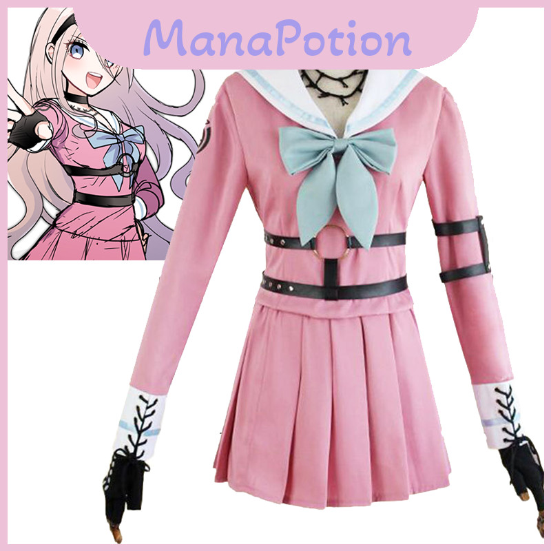 Danganronpa V3 Iruma Miu Cosplay Uniforme Terno Conjunto Completo Para Ocasiões Fantasia