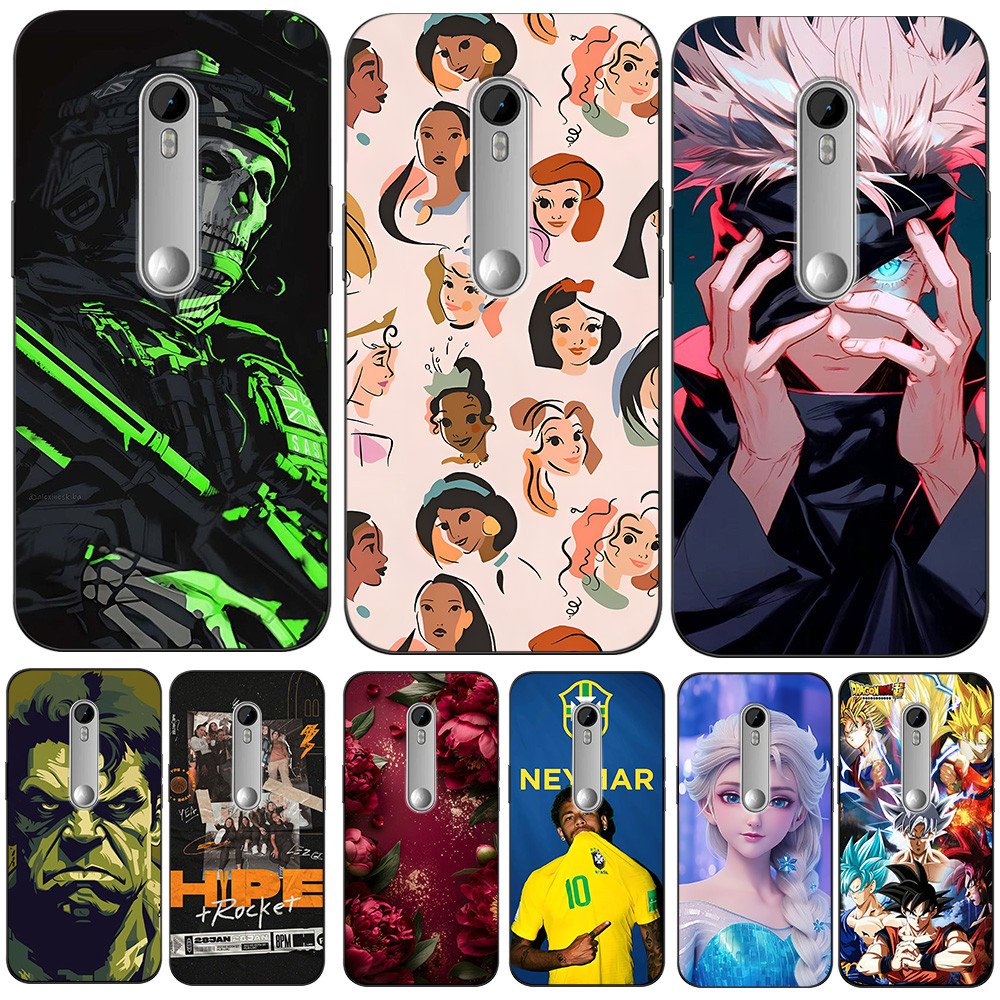 Para Motorola Moto G3 Caso De Telefone Silicone Macio Protetor Preto Tpu Flor Árvore Famoso Jogador Futebol