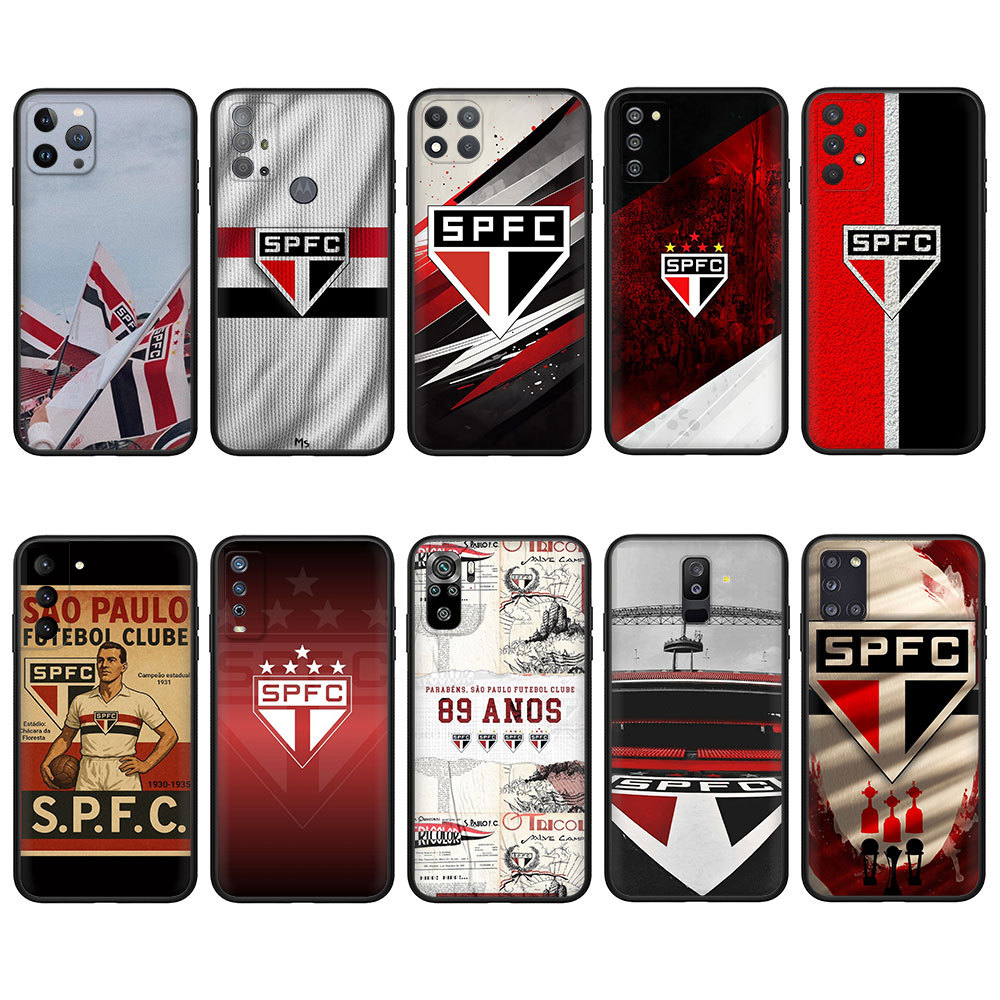 Balck Capa Macia Samsung Galaxy S6 S6Edge S7 S7Edge S8 S8Plus S9 S9Plus 7P4G SPFC São Paulo Caso De Telefone