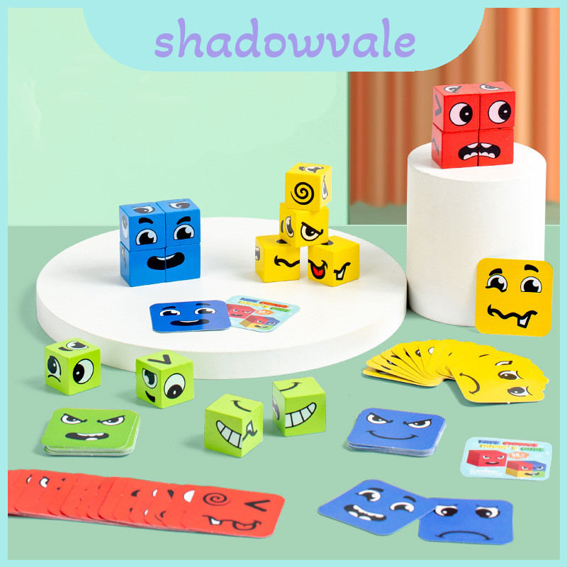 Material De Madeira Premium Expressão Infantil Mudando Cubo Quebra-Cabeça Brinquedo Pai-Filho Edição De Batalha