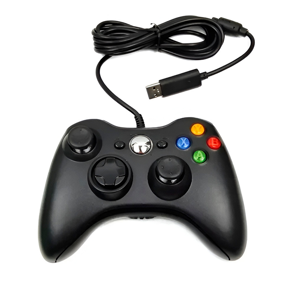 JS Controle USB com Fio Preto Xbox360 Vídeo Game Computador