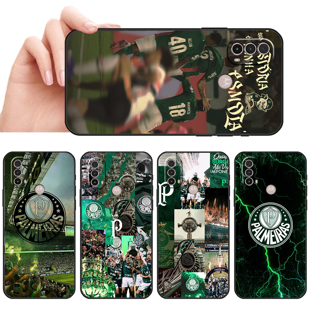 Capa De Telefone Preta Macia Para Moto E7 Plus E7i POWER E13 E20 E22 E40 G9 Play Verde Brano desenho torcida SP Protetor