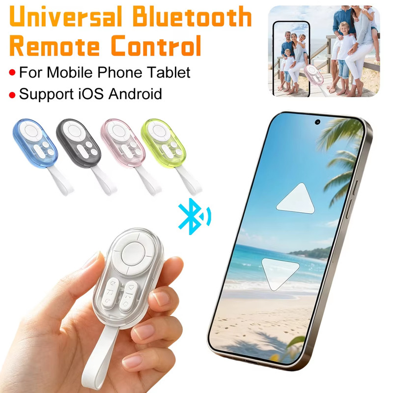 Mouse Sem Fio Telefone Selfie Foto Obturador Bluetooth-Compatível Controle Remoto Universal Para Tablet PC Controlador D
