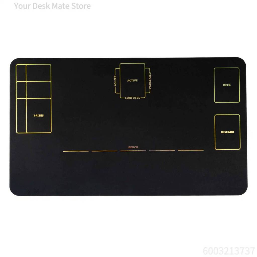 Pokémon Black Gold Border Blank TCG Playmat Tapete De Mesa Antiderrapante À Prova D'água