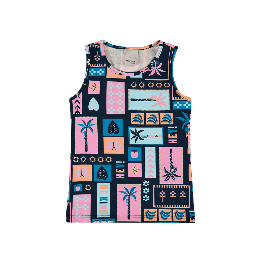 Regata Estampada Em Algodão Malwee Kids