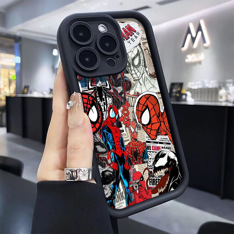 Capinha de Celular Homem Aranha iPhone 13 15 11 12 14 16 17 Pro Max Plus XR XS Premium Proteção Anti Impacto Promoção