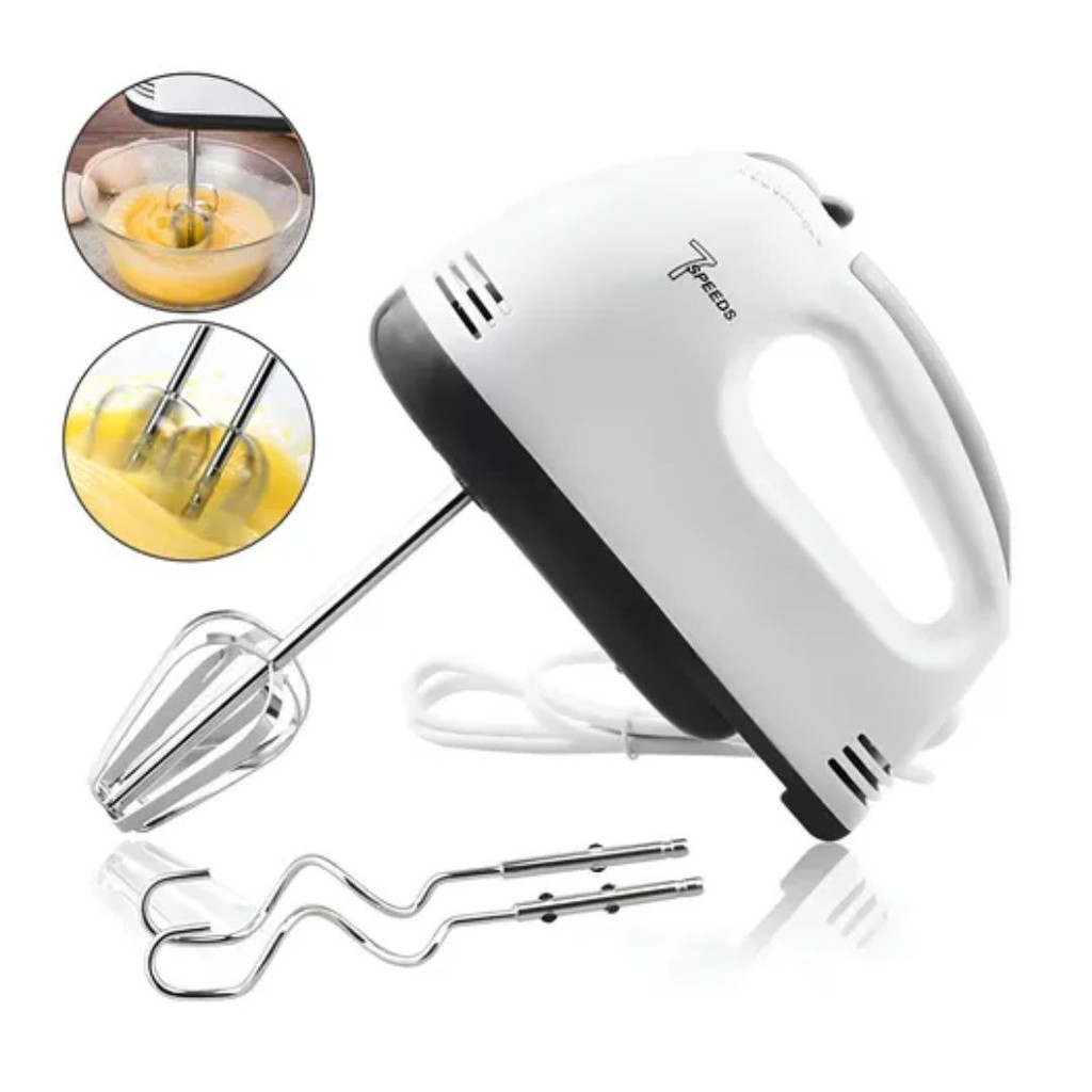 Batedeira Manual Super Hand Mixer - 7 Velocidades e Botão Ejetor de Segurança