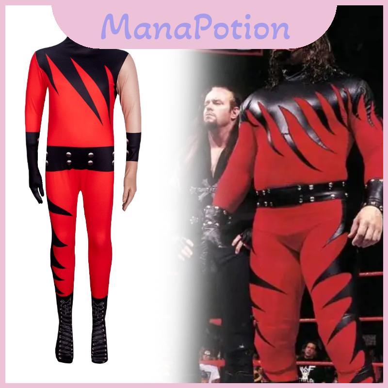 Macacão Wwe Kane Family Friendly Com Máscara Para Crianças Fantasia De Halloween