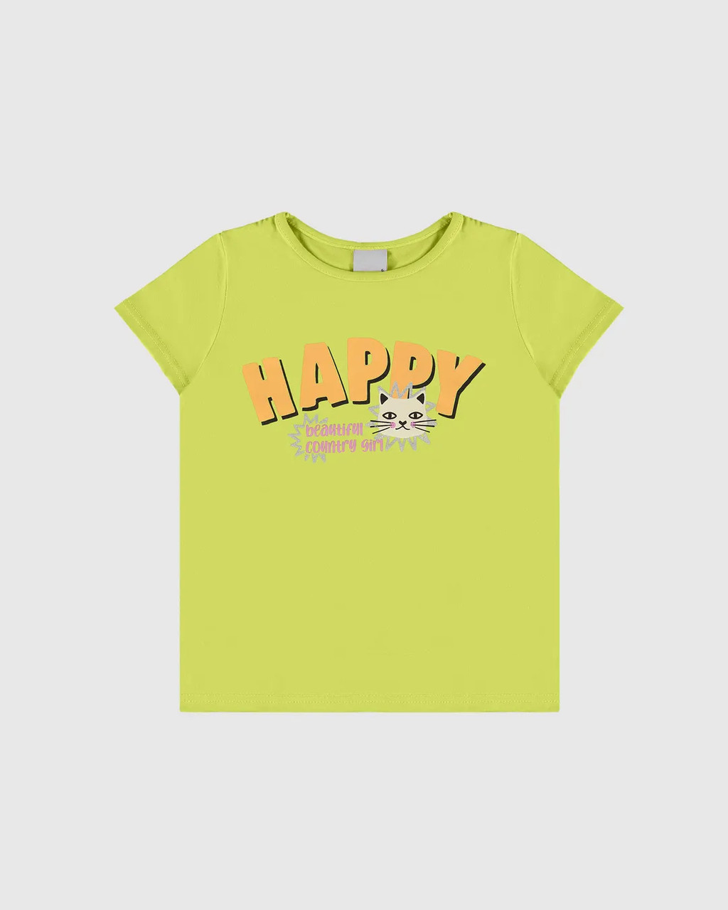 Blusa Menina Happy Em Algodão Malwee Kids