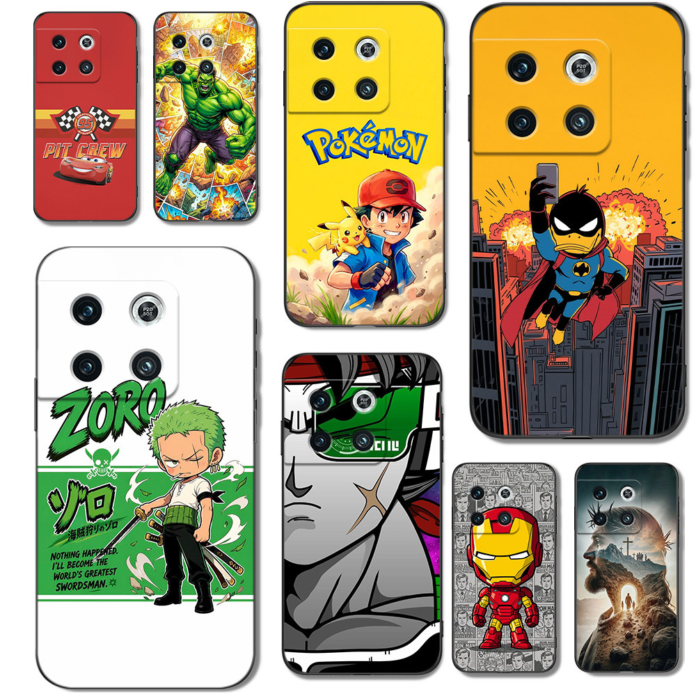Capa Para oneplus 10T ACE PRO De Telefone Protetora De Silicone Macio Preto Tpu Jesus Batman Zoro Anime