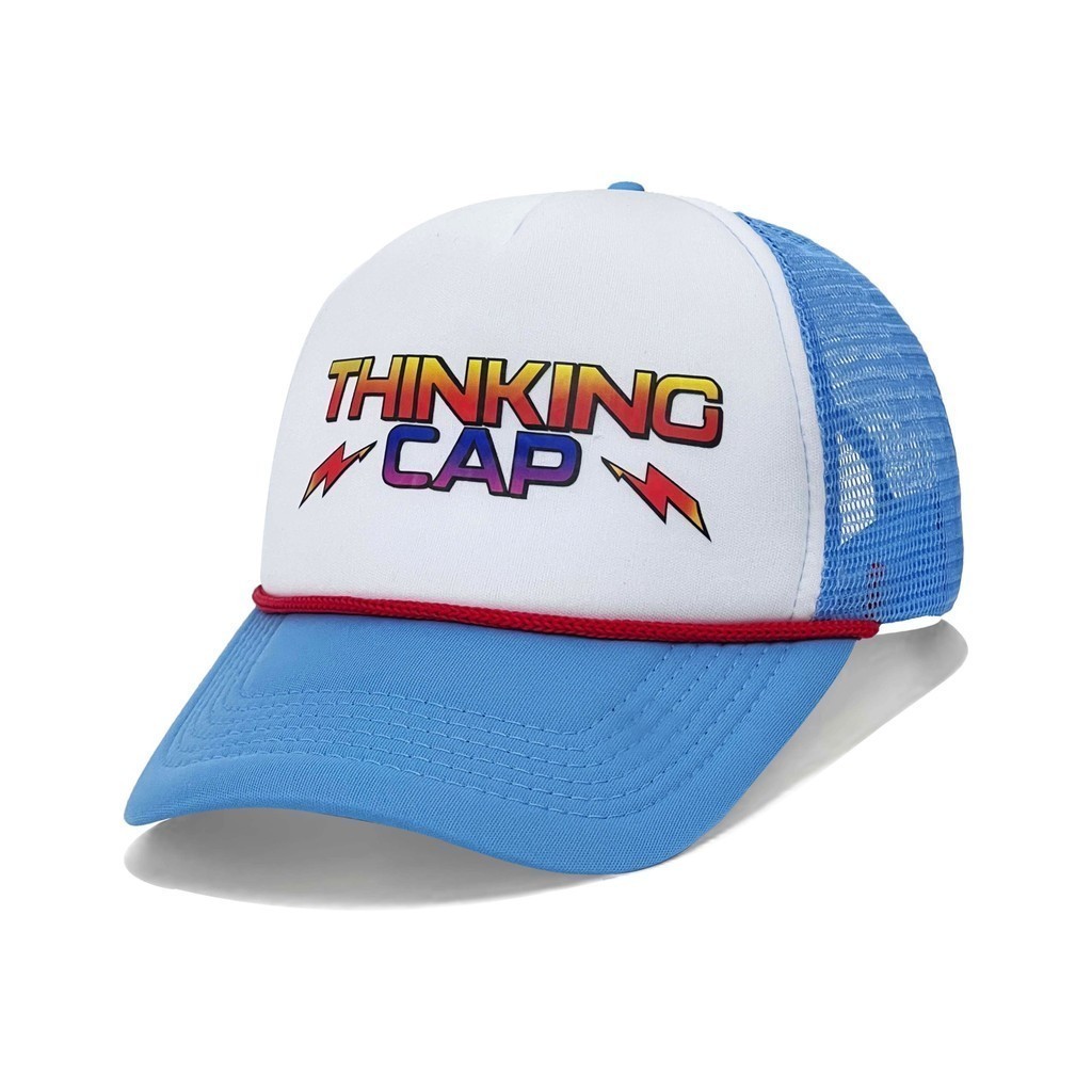 Boné Ajustável Snapback, Parte Traseira em Tela, Boné de Beisebol Unissex, Acessório de Moda Casual, Azul e Branco - Par
