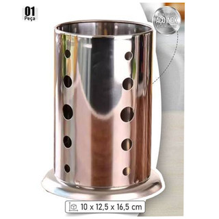 Porta Talheres Aço Inox Escorredor Organizador