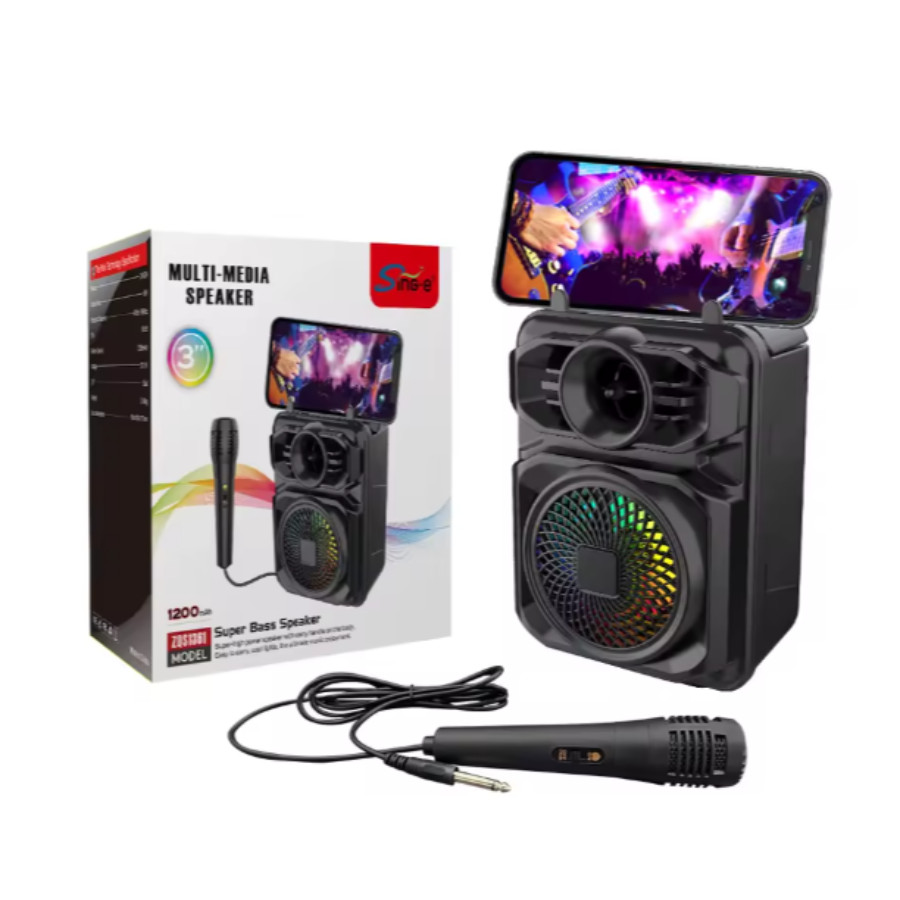 Karaoke Caixa De Som Com Microfone Sem Fio Com Alto-Falante Bluetooth Brincadeira Para A Família