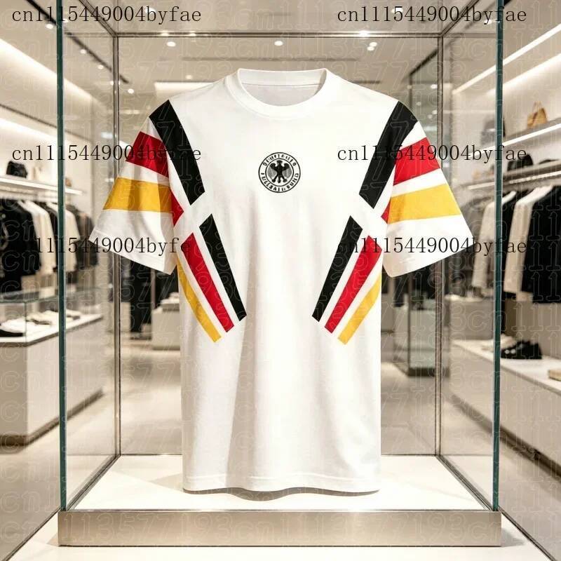 2026 Nova Alemanha Competição Fora Camisa De Futebol 3D Camiseta Masculina De Secagem Rápida E Respirável Fã Família Cri
