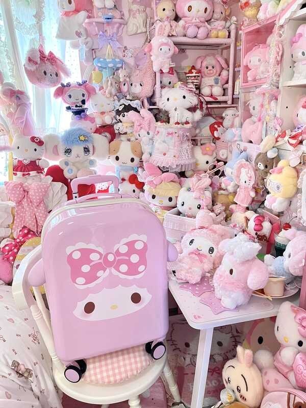 Mala de cordeiro dos desenhos animados trole mala feminina 67/80cm maleta de transporte caso senha mala de alto valor