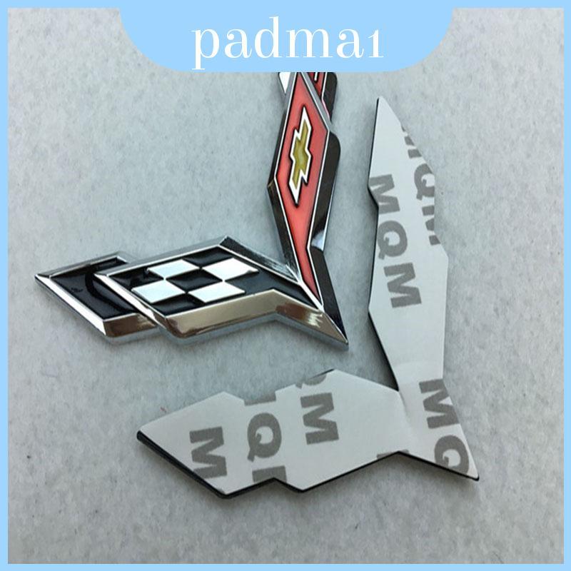 Emblema De Bandeira Cruzada De Metal Com Design 3d Sofisticado Para Corvette C7 Stingray