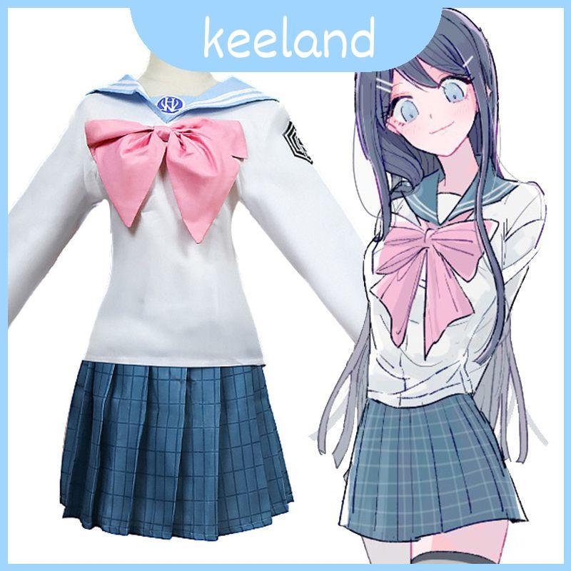 Elegante Sayaka Maisizo Danganronpa Anime Uniforme Traje Cosplay Terno Com Peruca