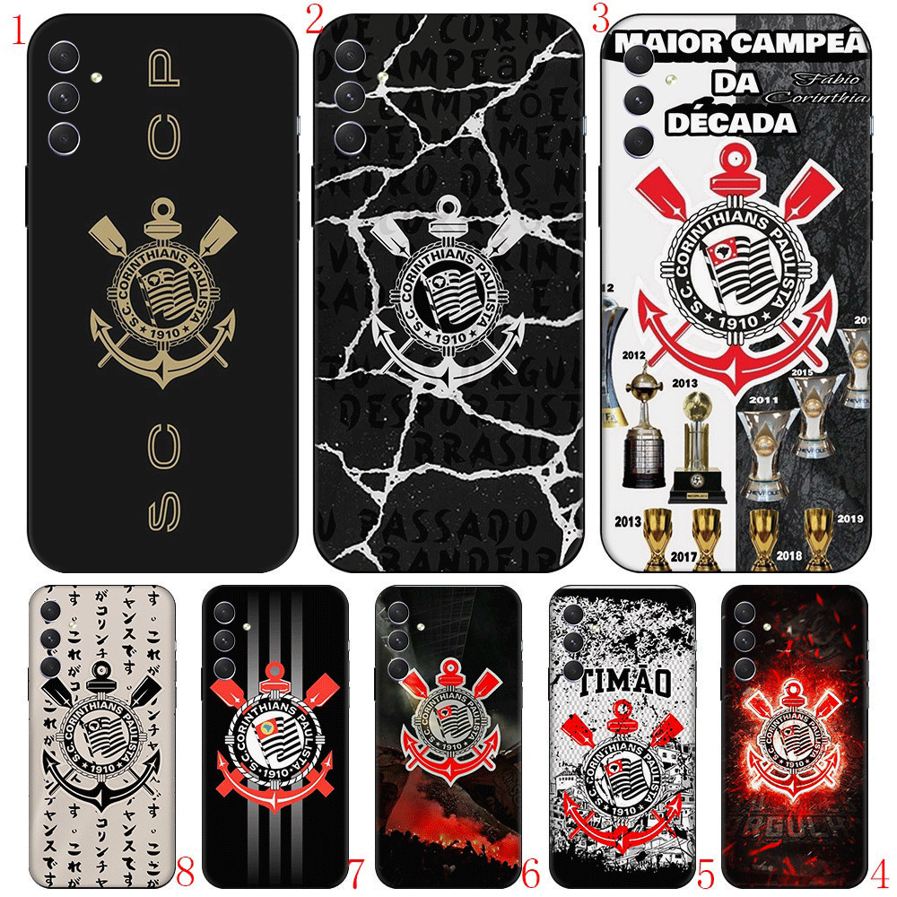 A8 Corinthians Club Samsung A01 Ue A02 M02 A03S A10 S A20 A30 Compatibilidade TPU Capas De Telefone Capa Protetora