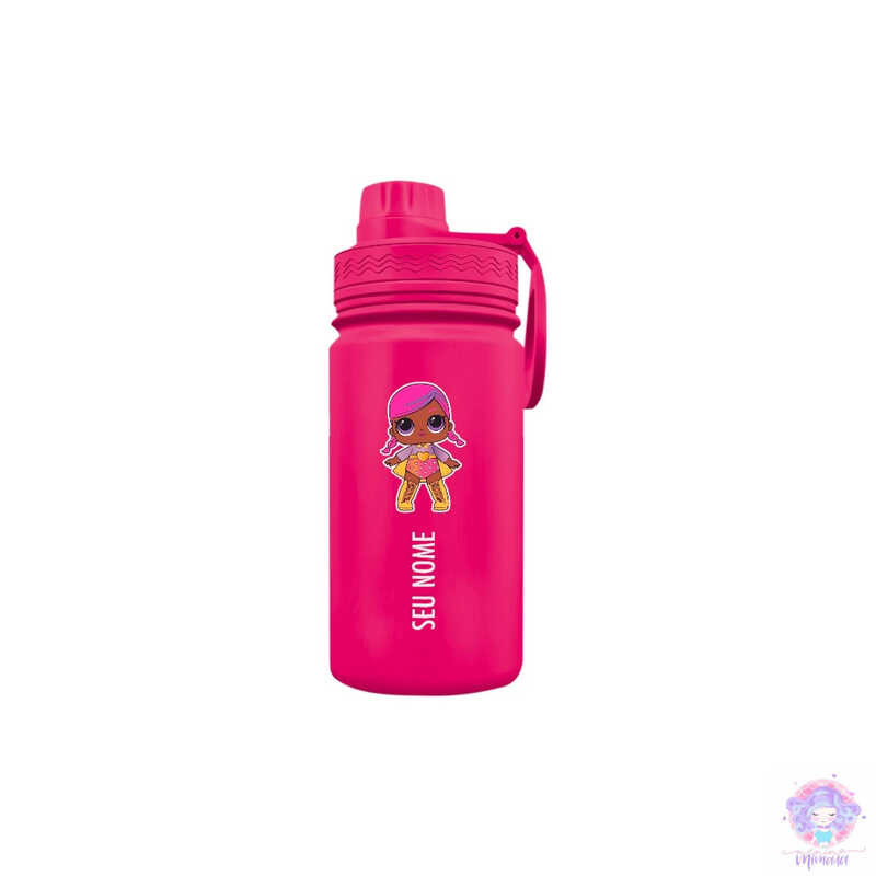 Boneca LOL Super B.B. - Garrafa Térmica Fresh Com Alça Personalizada 350ml 550ml 600ml Infantil com Seu Nome