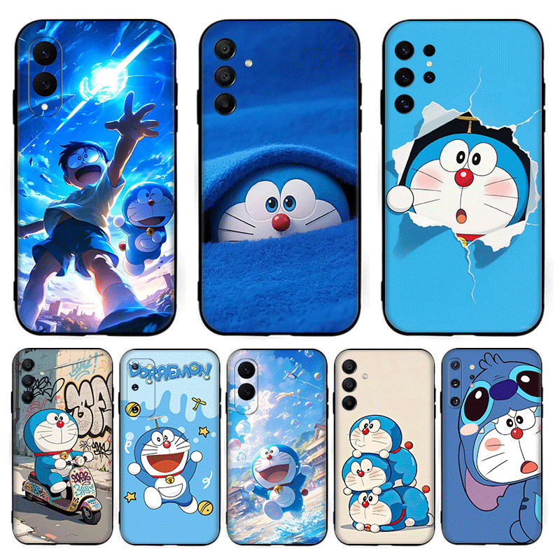 Bonito Doraemon Anime m . 3 Para Samsung S7 Edge S8 S9 Plus Compatibilidade Silicone Preto Capa De Telefone TPU