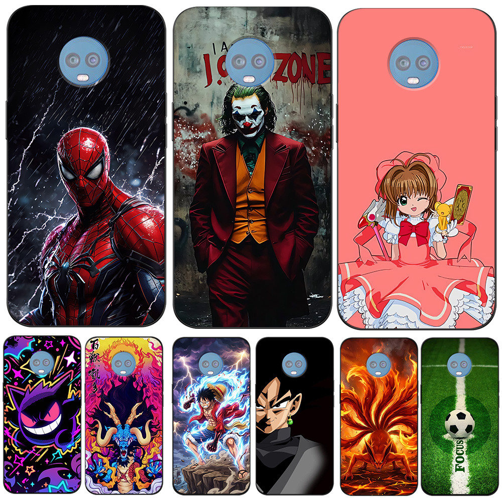 Para Motorola Moto G6 PLUS Caso De Telefone Silicone Macio Protetor Preto Tpu Engraçado Gato anime Super-Herói Coringa