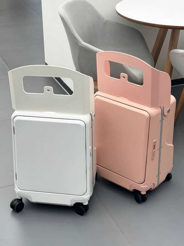 Crianças mala pode montar meninas 60cm mala de embarque trole caso menino bebê mãe andando bebê senha mala de couro