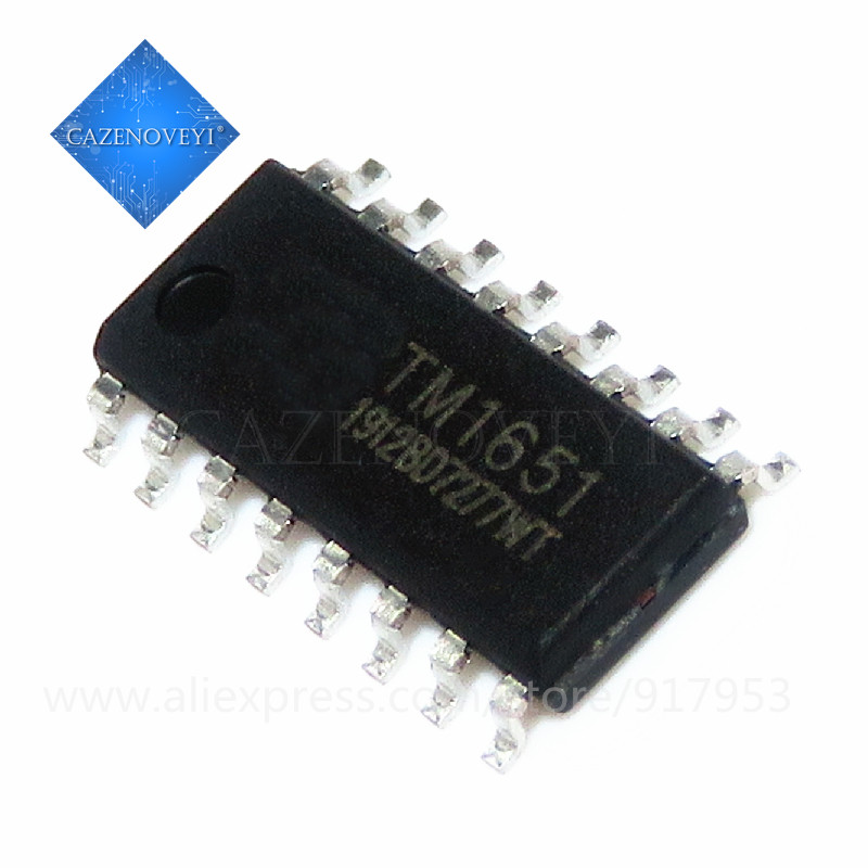 10 Peças TM1651 SOP16 4X7 Segmento 7Key LED Painel digital driver IC original Autêntico Circuito Integrado