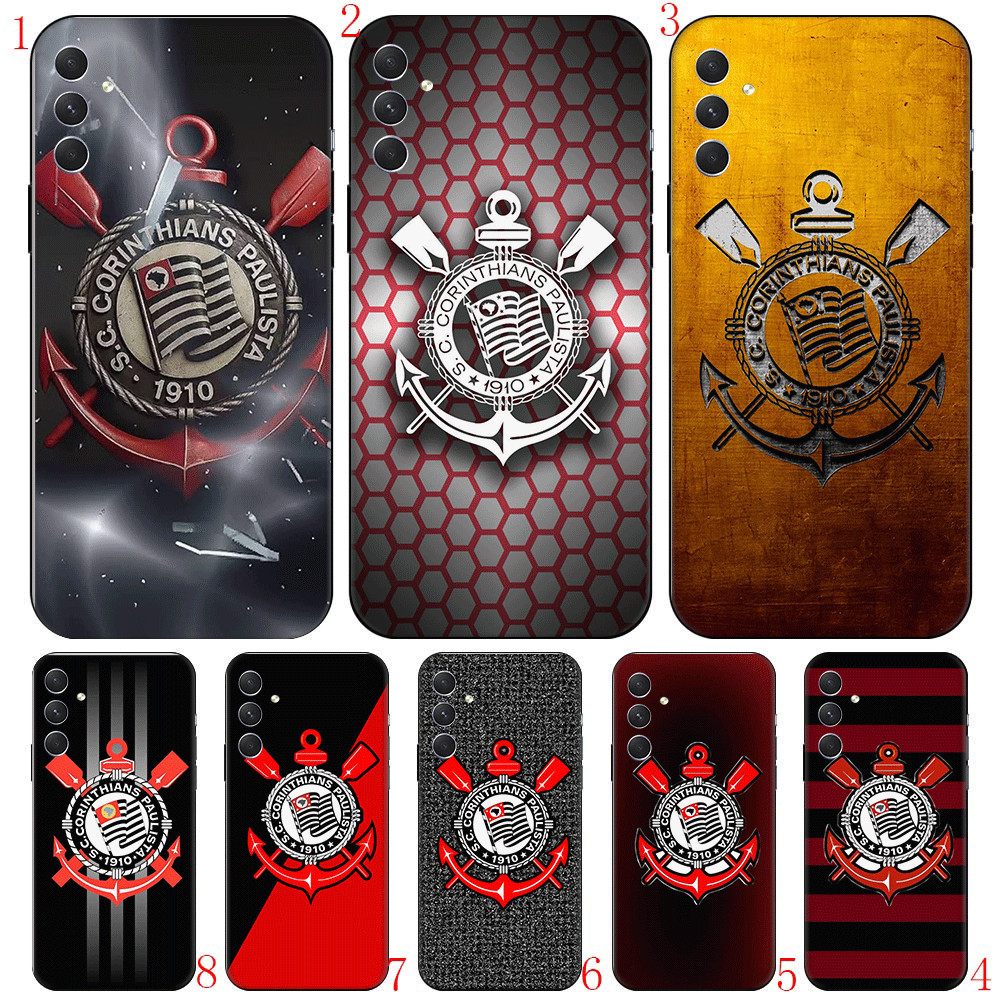 Corinthians FC A9 Para Samsung S6 J730 J2 J5 J7 Pro Prime Core TPU Capa De Telefone De silicone Macio Preto