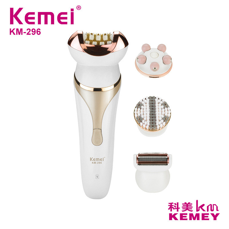 Kemei km-296 multifuncional feminino beleza corpo conjunto elétrico extrator de cabelo barbeador removedor de pêlos
