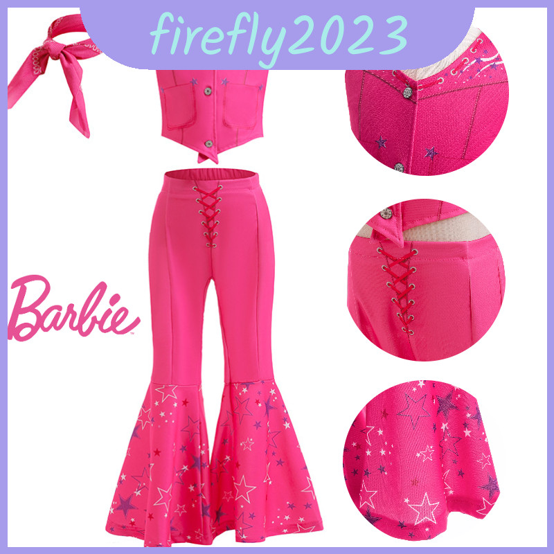 Novo Conjunto De Cosplay Barbie Para Crianças Vestido De Princesa Com Calças Magras Adorável E Multicolorido