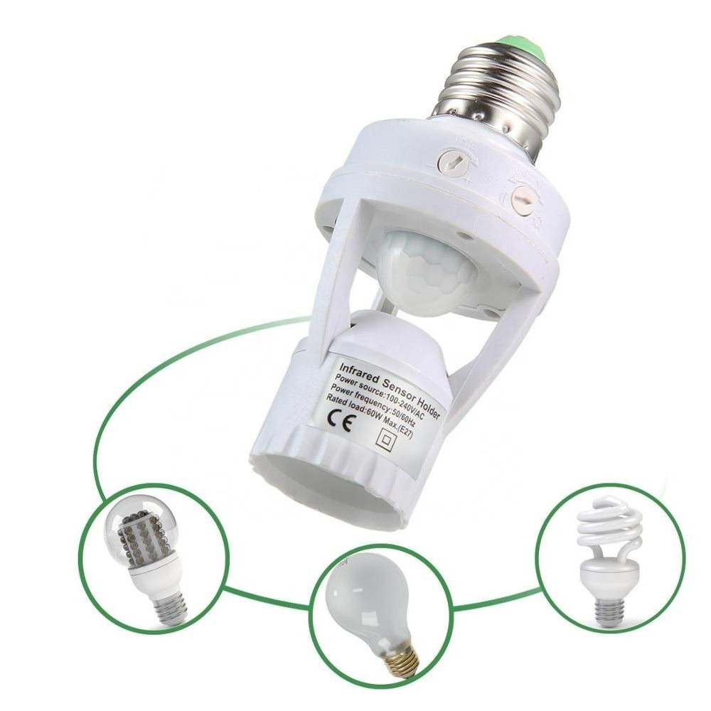 Bocal Com Sensor de Presença Iluminação Automática Econômica Rosquear