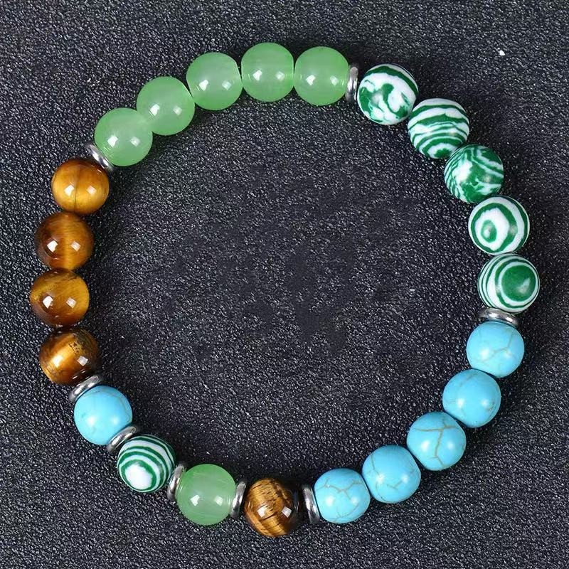 8mm pedra olho de tigre cristal verde riqueza pulseira citrino frisado dinheiro pulseira masculino feminino riqueza