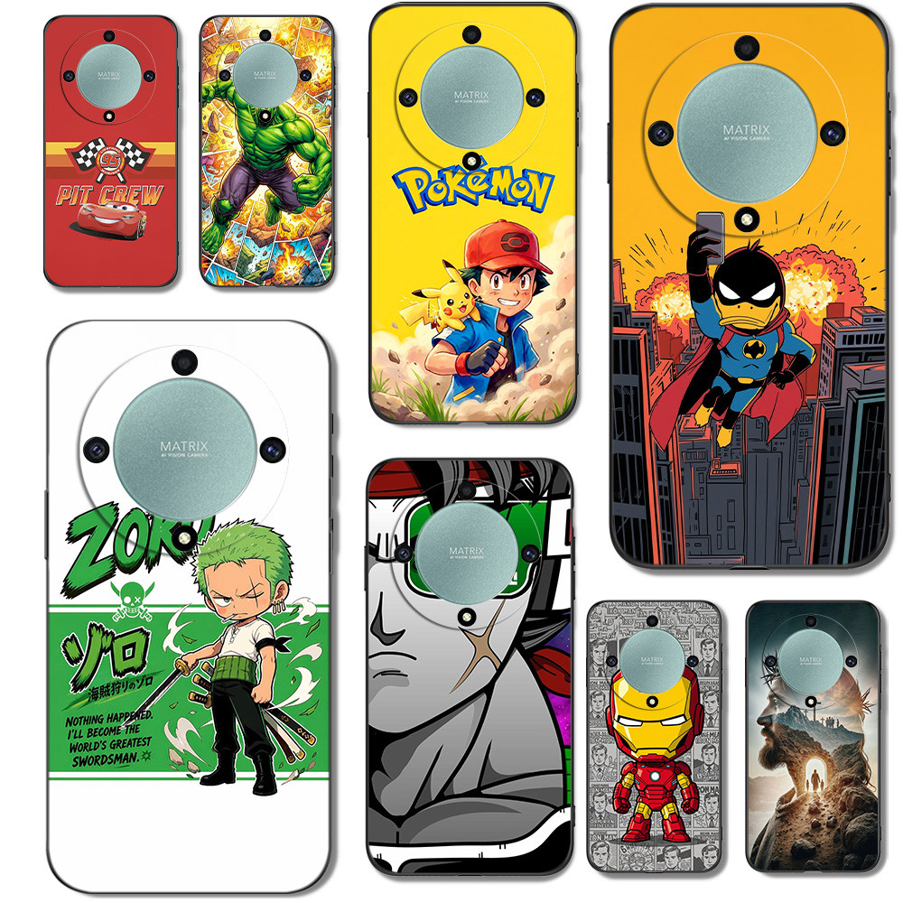 Para Honra X9A Magia 5 lite Caso Silicone Telefone Capa Traseira Macio Preto tpu À Prova De Choque Jesus Batman Zoro Ani