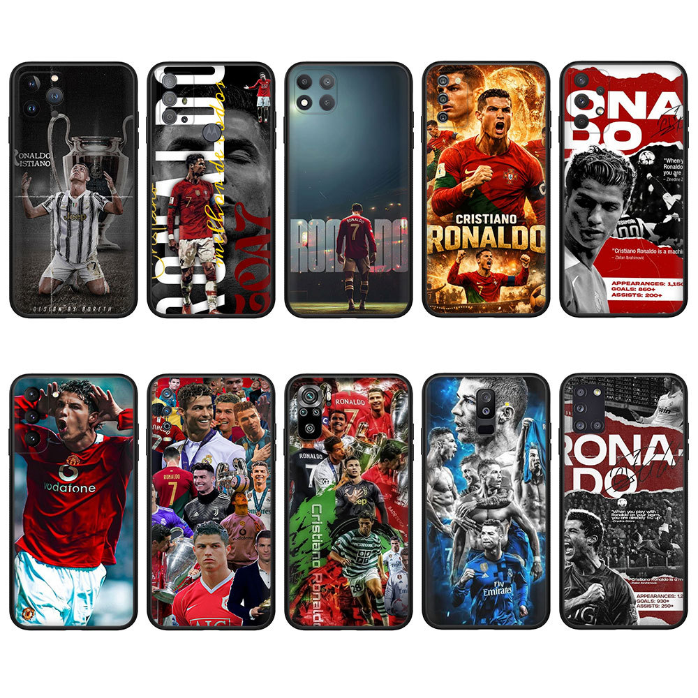 Capa Macia Balck Samsung Galaxy A10 A10S A6 A6Plus A7 A8 A8Plus A9 2018 Z8C8 Cristiano Ronaldo Caso De Telefone
