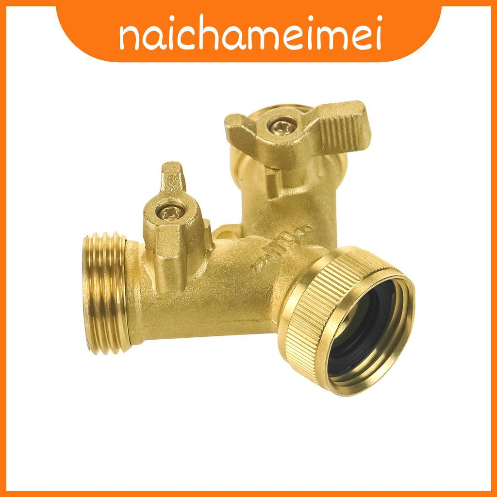 Válvula De Bronze Exterior Do Divisor De Água Jardim Com Duas Saídas Para A Gestão Flexível Da