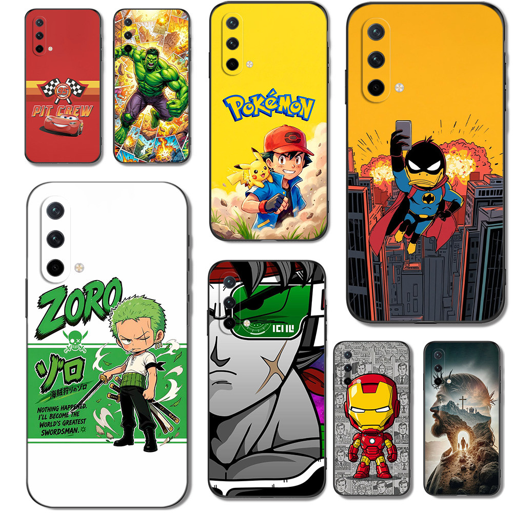 Capa Para OnePlus Nord CE 5G Traseira De Telefone Protetora De Silicone Macio Preto Tpu Jesus Batman Zoro Anime