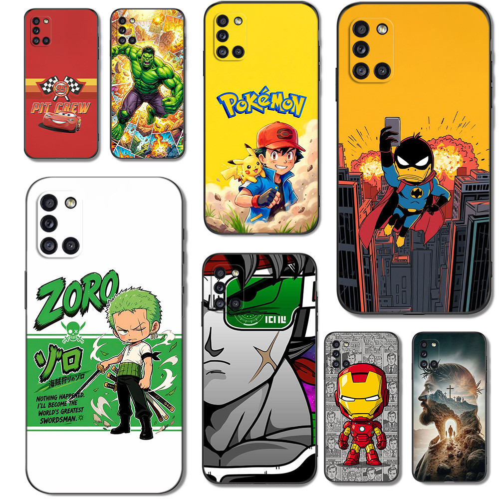 Capa Para Samsung Galaxy A31 Silicone De Telefone A31 A 31 SM-A315F GalaxyA31 6.4 Polegada Preto Tpu Jesus Batman Zoro A