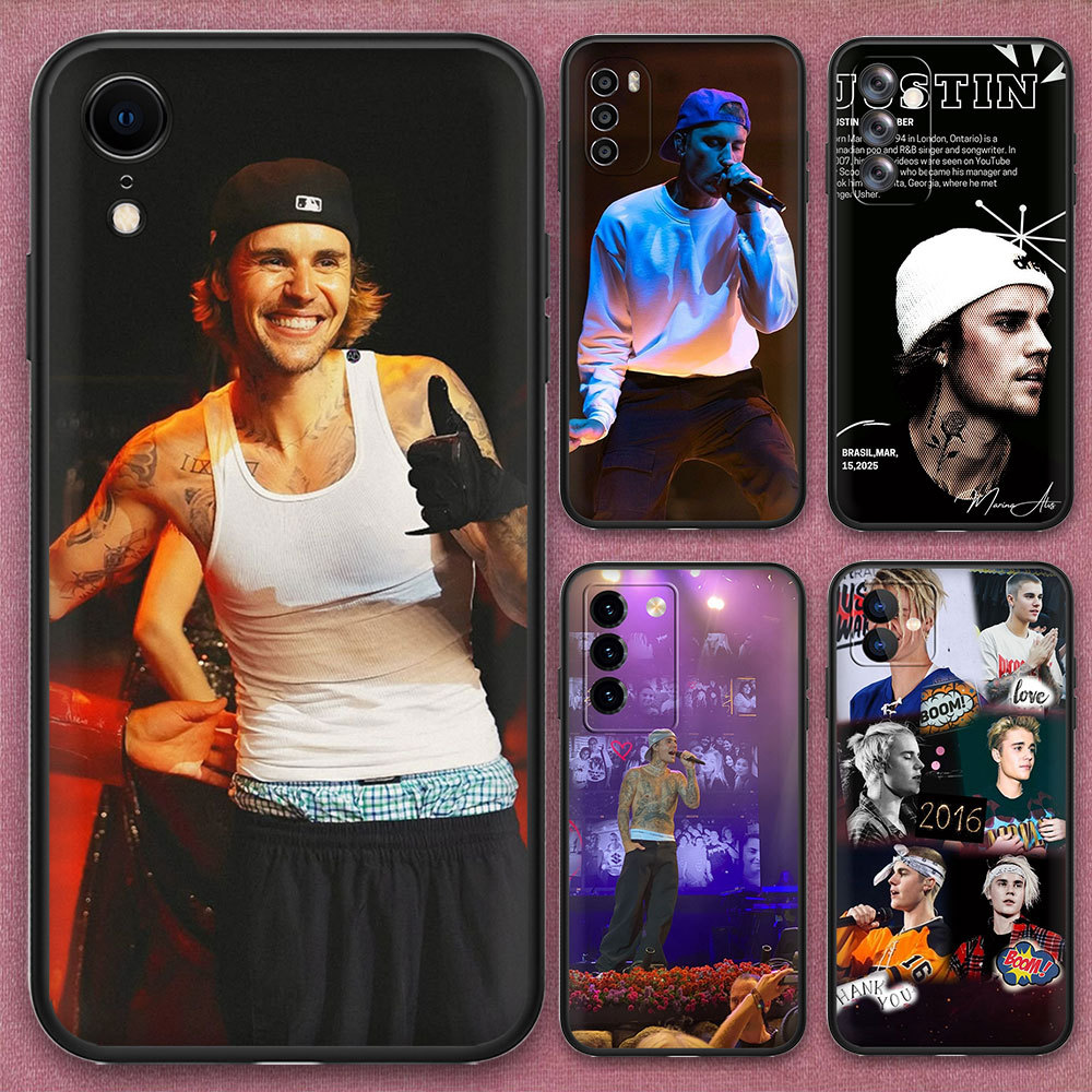 Capa De Telefone Com Proteção Contra Quedas Samsung Galaxy J4 J6 Plus Prime S6 Edge 3U8M Justin Bieber