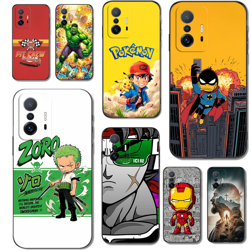 Caso Para Xiaomi 11T 11T Pro Macio Silicone Telefone Capa Traseira Xiaomi11T mi 11 T 11TPro Preto tpu Jesus Batman Zoro