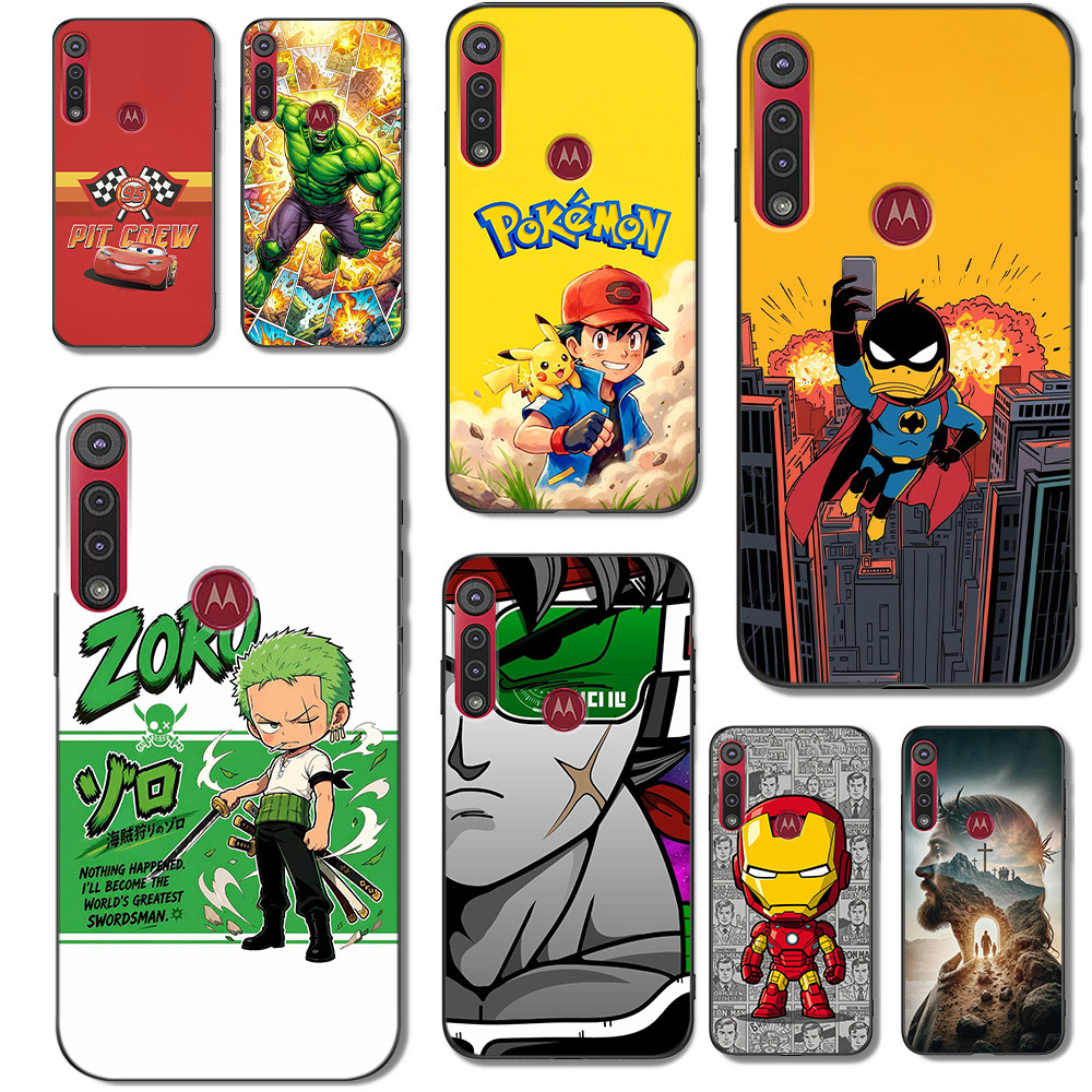 Para Motorola Moto G8 PLAY Caso De Telefone Silicone Macio Protetor Preto Tpu Jesus Batman Zoro Anime