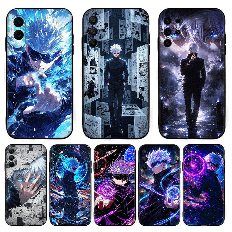 Anime Jujutsu Kaisen Satoru Gojo p . 1 Para Samsung J4 J6 J8 Plus Ou Prime J2 Compatibilidade Silicone Preto Caso De Tel